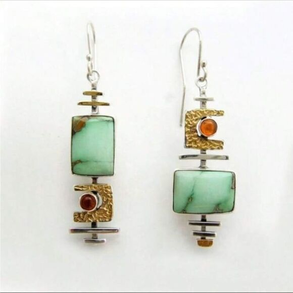 Bohemian drop earrings A751 - Picture 1 of 4
